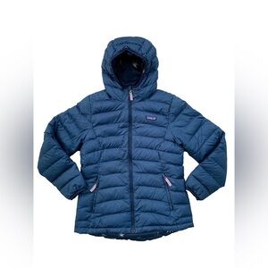 Patagonia Size XL, 14, Reversible Hi-Loft Down Sweater Hoodie Puffer Coat